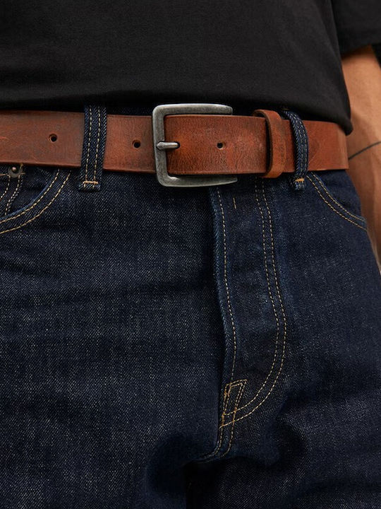Men's Leather Belt Orange
