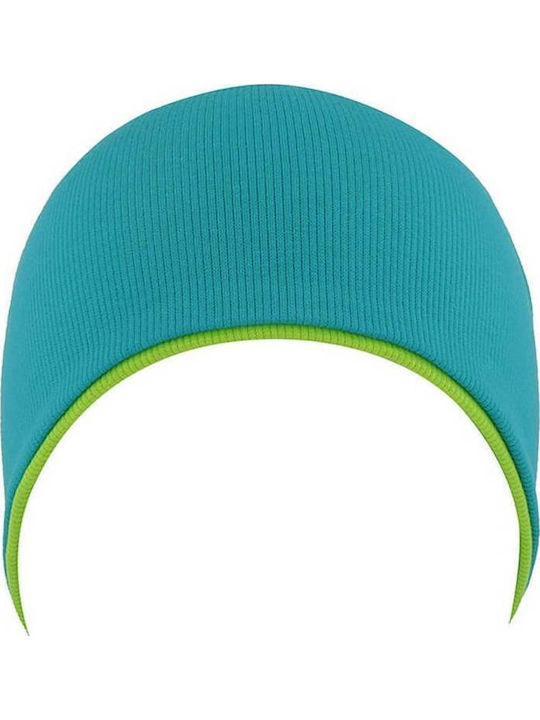 Beanie Unisex Reversible Knitted Beanie in Turquoise Colour