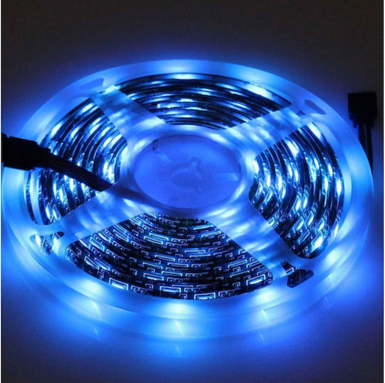 Rixme Waterproof USB 5V RGB LED Strip Light 2m SMD5050 Type with Power Supply & Remote Control
