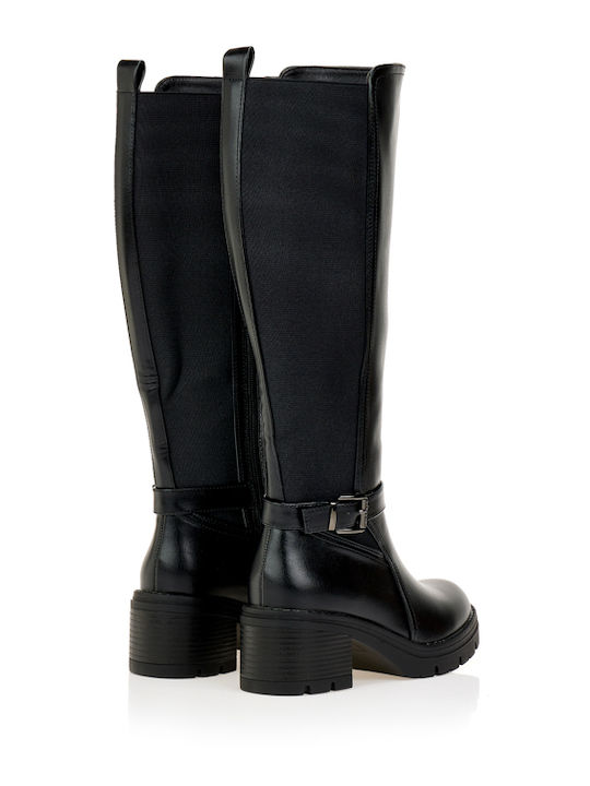 Women's Boots with Mid Heel Black