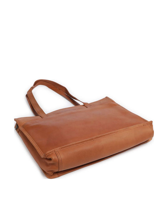 Leather Women's Tote Bag Tabac Brown