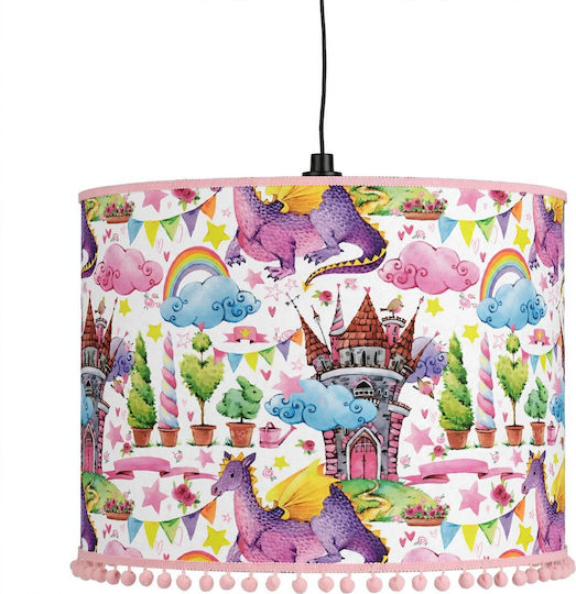 Single-Light Kids Ceiling Hanging Light with E27 Socket 35x20cm