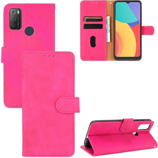 Solid Color Skin Feel Книга Пластмаса Фуксия (Alcatel 1S 2021)