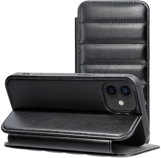 Forcell Puffer Buchen Sie Synthetisches Leder Schwarz (iPhone 14 Plus)