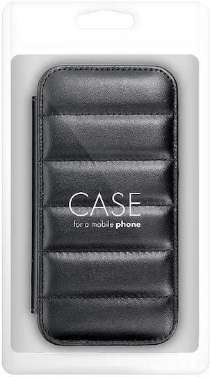 Forcell Puffer Buchen Sie Synthetisches Leder Schwarz (iPhone 14 Plus)