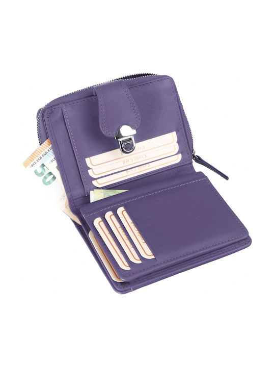 Small Leather Women's Wallet Purple