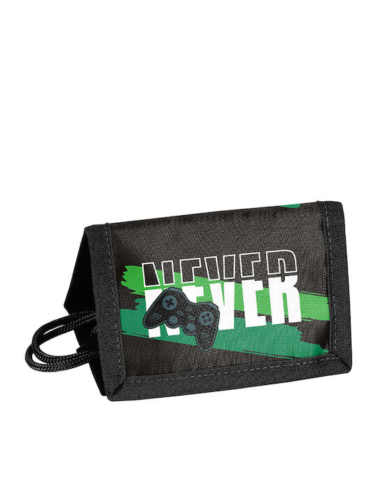 Paso Kids Wallet for Coins with Velcro Black