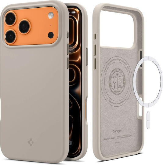 Spigen Silicone Fit MagSafe Back Cover Silicon Piatră (iPhone 17 Pro Max)