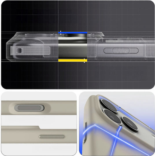 Spigen Silicone Fit MagSafe Back Cover Silicon Piatră (iPhone 17 Pro Max)