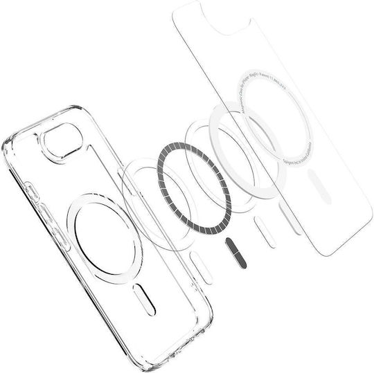 Spigen Crystal Hybrid (MagFit) Back Cover Silicon / Plastic Transparent Pentru iPhone 17e / 16e