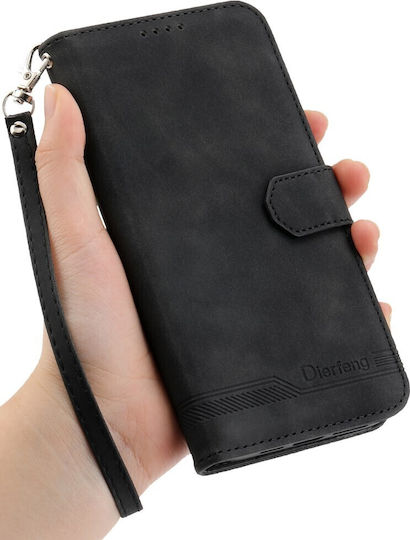 Dierfeng Θήκη Πορτοφόλι Black Oppo Reno15 5g