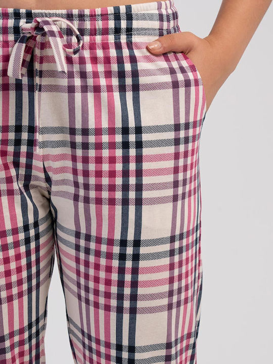 Vienetta Secret Sommer Damen Schlafanzughose Rot
