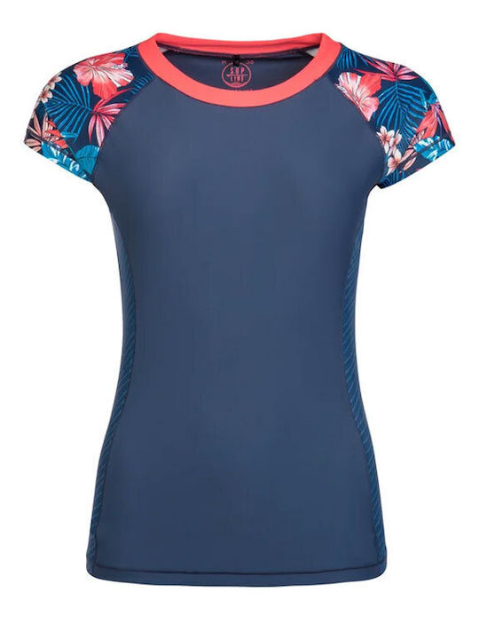 Protest Women's Short Sleeve Sun Protection Shirt Blue