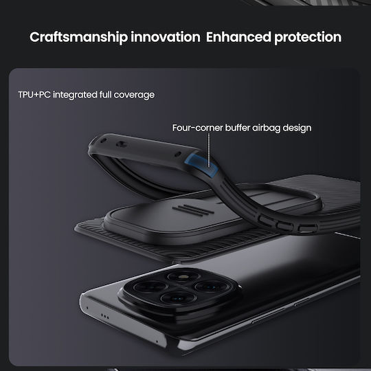 Nillkin Camshield Texture Pro Series Back Cover Plastic / Silicon Albastru (Redmi Note 14 Pro+)