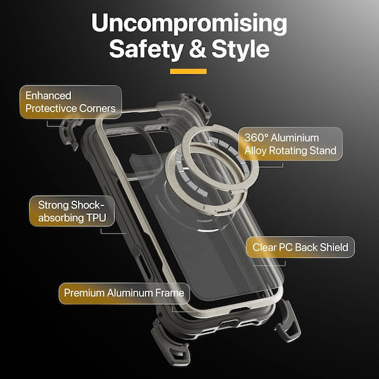 Mageasy Odyssey Ultra M With Lanyard 360 Vollschutz Silikon mit Band (iPhone 17 Pro Max / iPhone 17 Pro / iPhone 16 Pro Max)