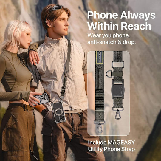 Mageasy Odyssey Ultra M With Lanyard 360 Vollschutz Silikon mit Band (iPhone 17 Pro Max / iPhone 17 Pro / iPhone 16 Pro Max)