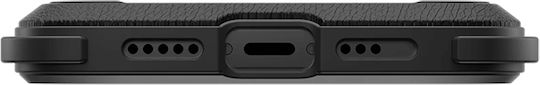 Mageasy Odyssey M Back Cover Leather / Silicone Black (iPhone 14)