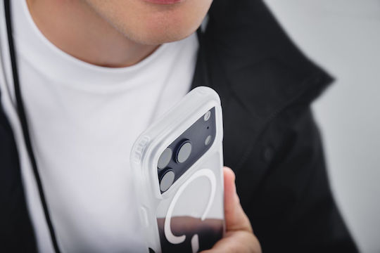 Mageasy Roar M With Lanyard Umschlag Rückseite Silikon mit Band Transparent (iPhone Air)