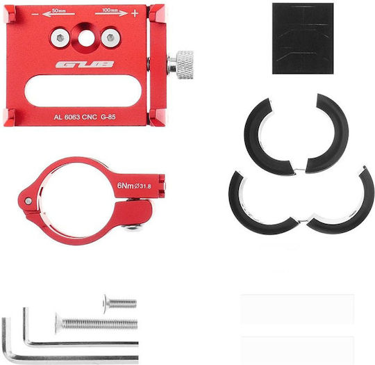 Gub G-85 Fahrradkoffer & -halter Aluminium Rote Handy-Halterung
