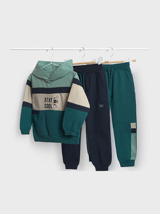 Kids Sweatpants Set Green 3 Pieces