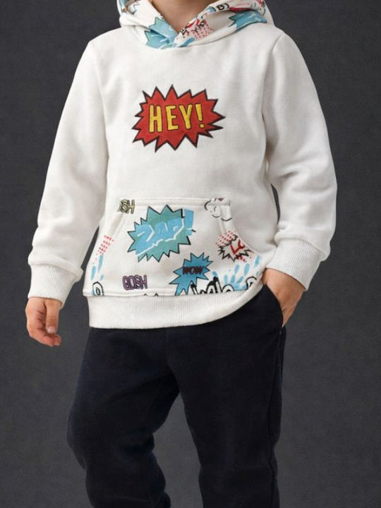 Kids Sweatpants Set Ecru