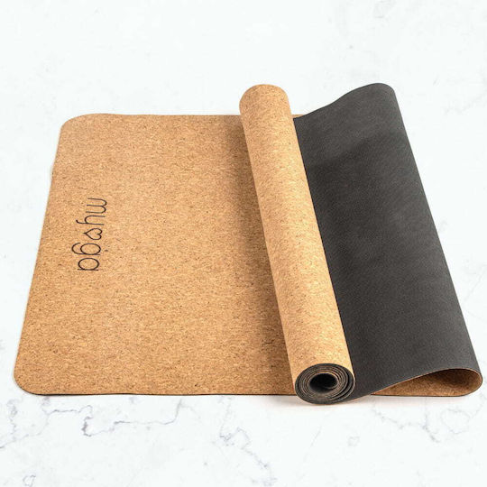 Ryder Hub Cork Rubber Exercise Mat Brown 183x63x0.2cm