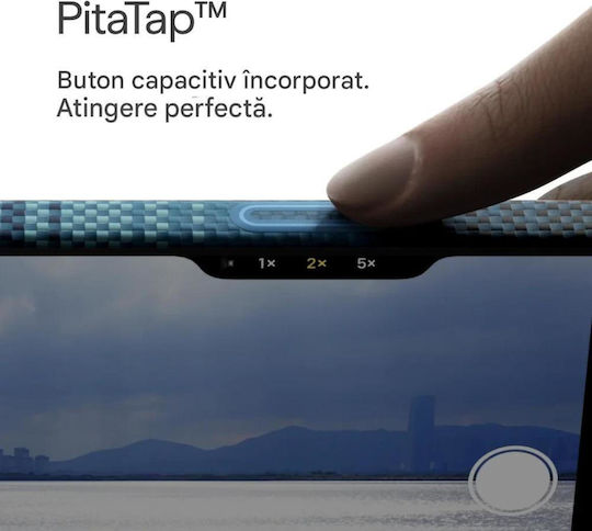 Pitaka Back Cover Aramid Fiber 1mm Albastru (iPhone 17)