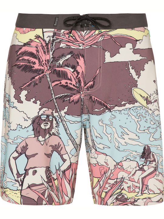 Herren Badehose Bermuda Mehrfarbig Drucken