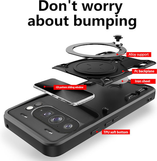 Techsuit Camguard Back Cover Metalic Negru (Poco F8 Pro)