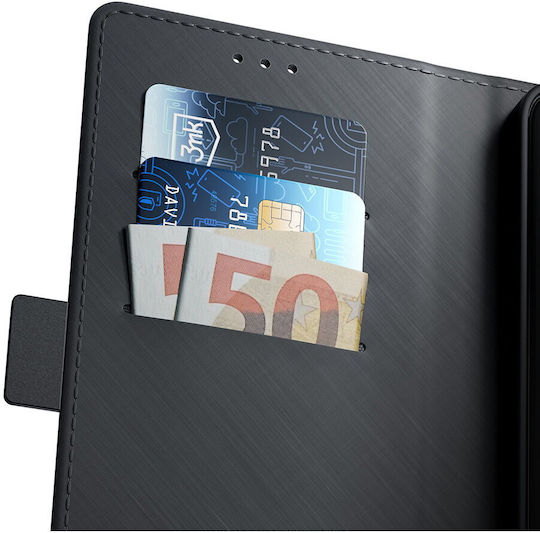3MK Wallet Silicone / Plastic Black (Oppo A17)