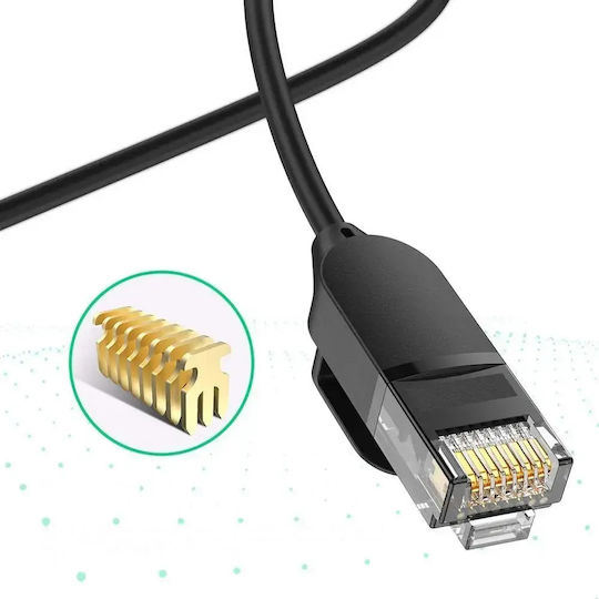 Ugreen U/UTP Cat.6a (Gigabit) Καλώδιο Δικτύου Ethernet 10m Μαύρο