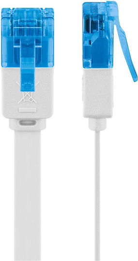 Goobay U/UTP Cat.6a (Gigabit) Καλώδιο Δικτύου Ethernet 1m Λευκό