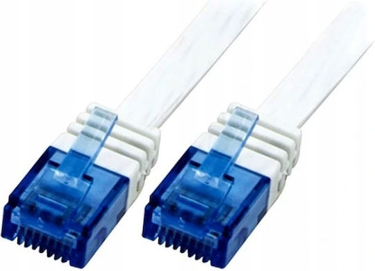 LogiLink Flat U/UTP Cat.6 Gigabit Ethernet Network Cable 1m White