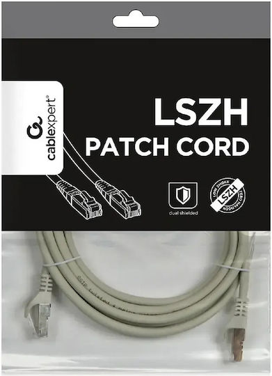 Cablexpert S/FTP Netzwerkkabel Kat.6a (Gigabit) Ethernet Kabel Länge 0.5m Grau