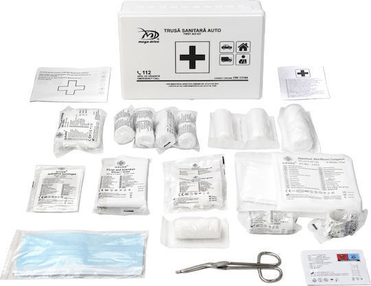 Auto-Notfall-Set Apotheke Din-13164:2022 Feuerlöscher Koné 1kg Warndreieck & reflektierende Weste