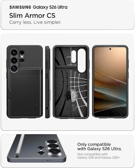Spigen Slim Armor CS Back Cover Plastic / Silicon Negru (Galaxy S26 Ultra)