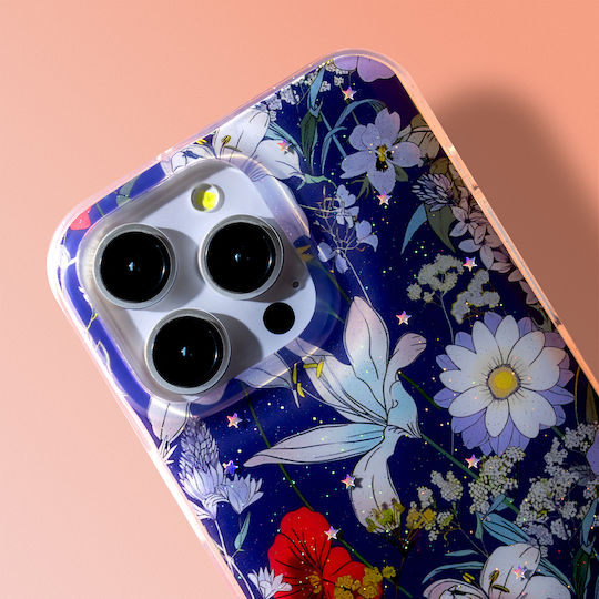 Glam Umschlag Rückseite Silikon 2mm Blau (Galaxy A17)