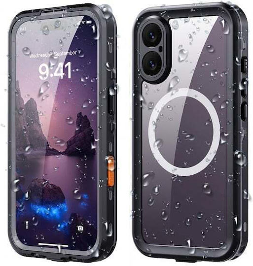Shellbox Umschlag Rückseite Silikon / Kunststoff Wasserdicht Schwarz (iPhone 17)