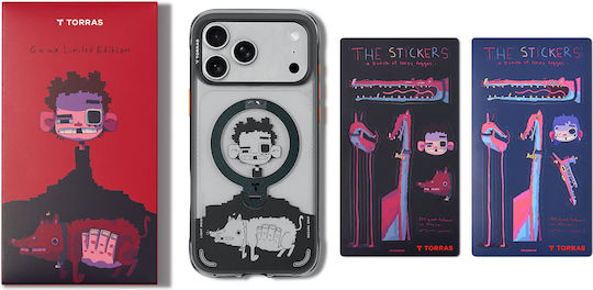 Torras Ostand Spin Back Cover Πλαστικό / Σιλικόνης Μαύρο (iPhone 17 Pro Max)