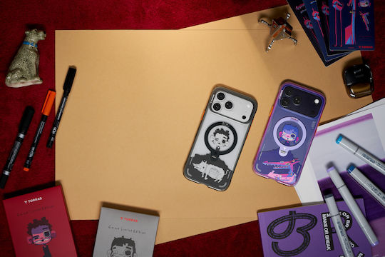 Torras Ostand Spin Back Cover Πλαστικό / Σιλικόνης Μαύρο (iPhone 17 Pro Max)