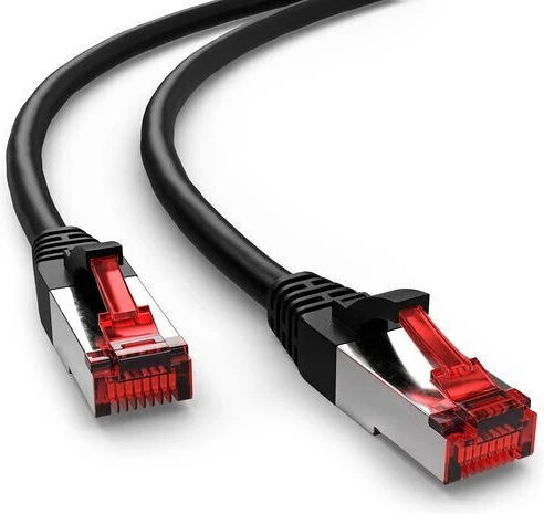 Goobay S/FTP Cat.6 (Gigabit) Καλώδιο Δικτύου Ethernet 0.25m Μαύρο