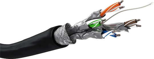 Goobay S/FTP Кат.6 (Gigabit) Мрежов Кабел Ethernet Външен Без Конектори 100м Черен