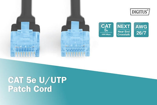 Digitus U/UTP Cat.5e (Gigabit) Network Cable Ethernet 0.5m Black
