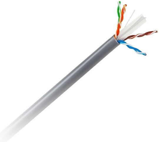 Cabletech U/UTP Cat.6e (High Speed) Καλώδιο Δικτύου Ethernet χωρίς ακροδέκτες 1m Γκρι