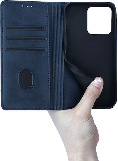 Vintage Magnet Wallet Case Sonique Motorola Edge 50 Neo 5g Dark Blue