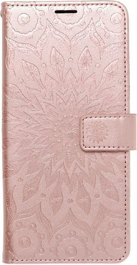 Mezzo Book Case Cover for Xiaomi Redmi Note 12 4G Mandala Rose Gold