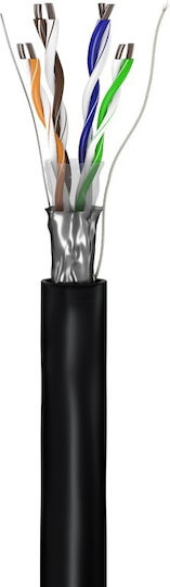 Goobay F/UTP Cat.5e Ethernet Network Cable without Terminated 100m Black