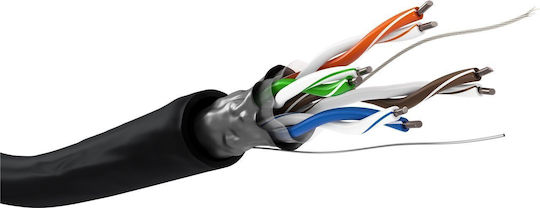 Goobay F/UTP Cat.5e Ethernet Network Cable without Terminated 100m Black