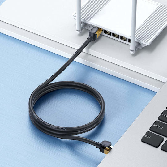 Baseus U/UTP Cat.7 (10Gbps) Καλώδιο Δικτύου Ethernet 5m Μαύρο