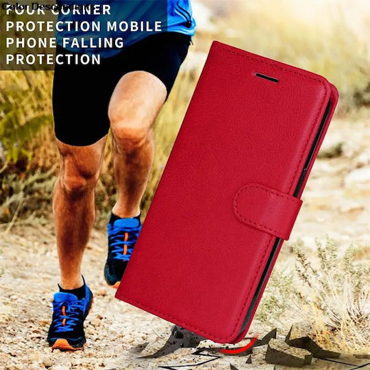 Buchen Sie Leder / Kunststoff Rot (Samsung alle Book-Typ-Modelle)